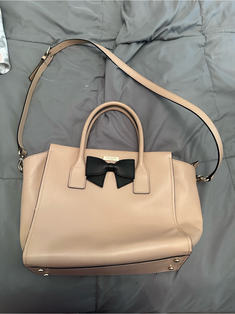 Kate Spade Pink Bow Satchel with Removable Strap
